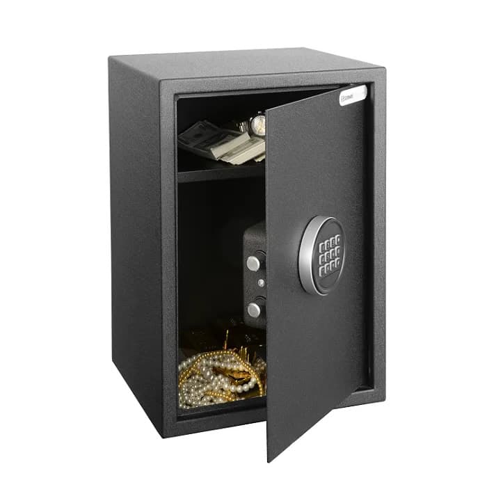 Cofre digital inteligente com luz interna e entrada USB Mod E6806E