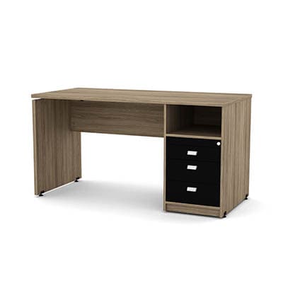 Mesa de Escritório reta 3 gavetas